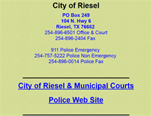 Tablet Screenshot of cityofriesel.com